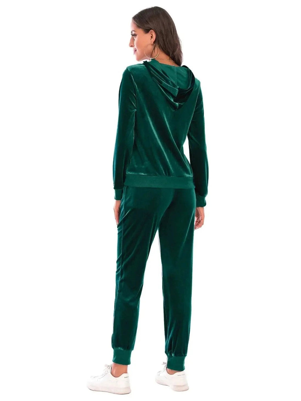 Zip-Up Hooded Jacket and Pants Set -- 
