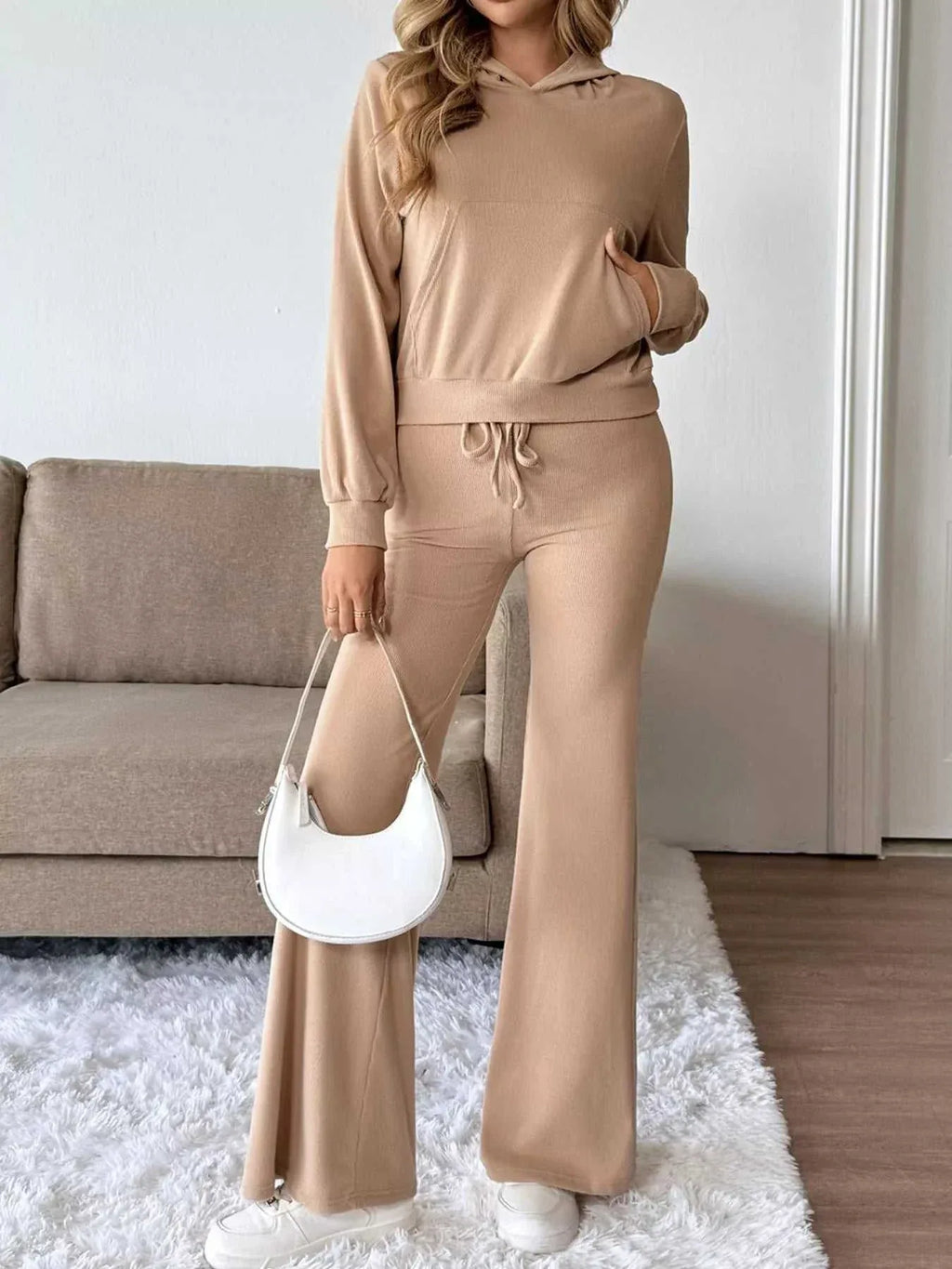 Long Sleeve Hoodie and Pants Set -- 