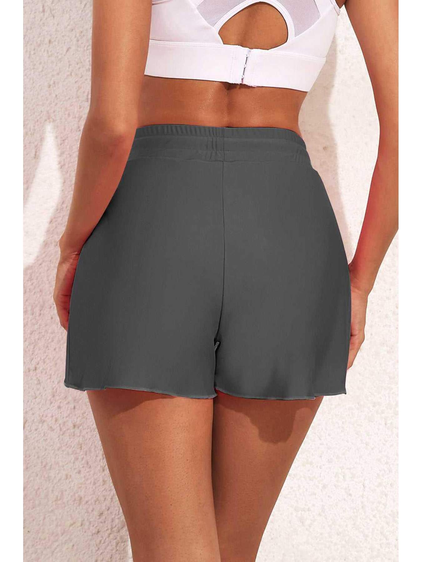 Drawstring Waist Swim Shorts -- 