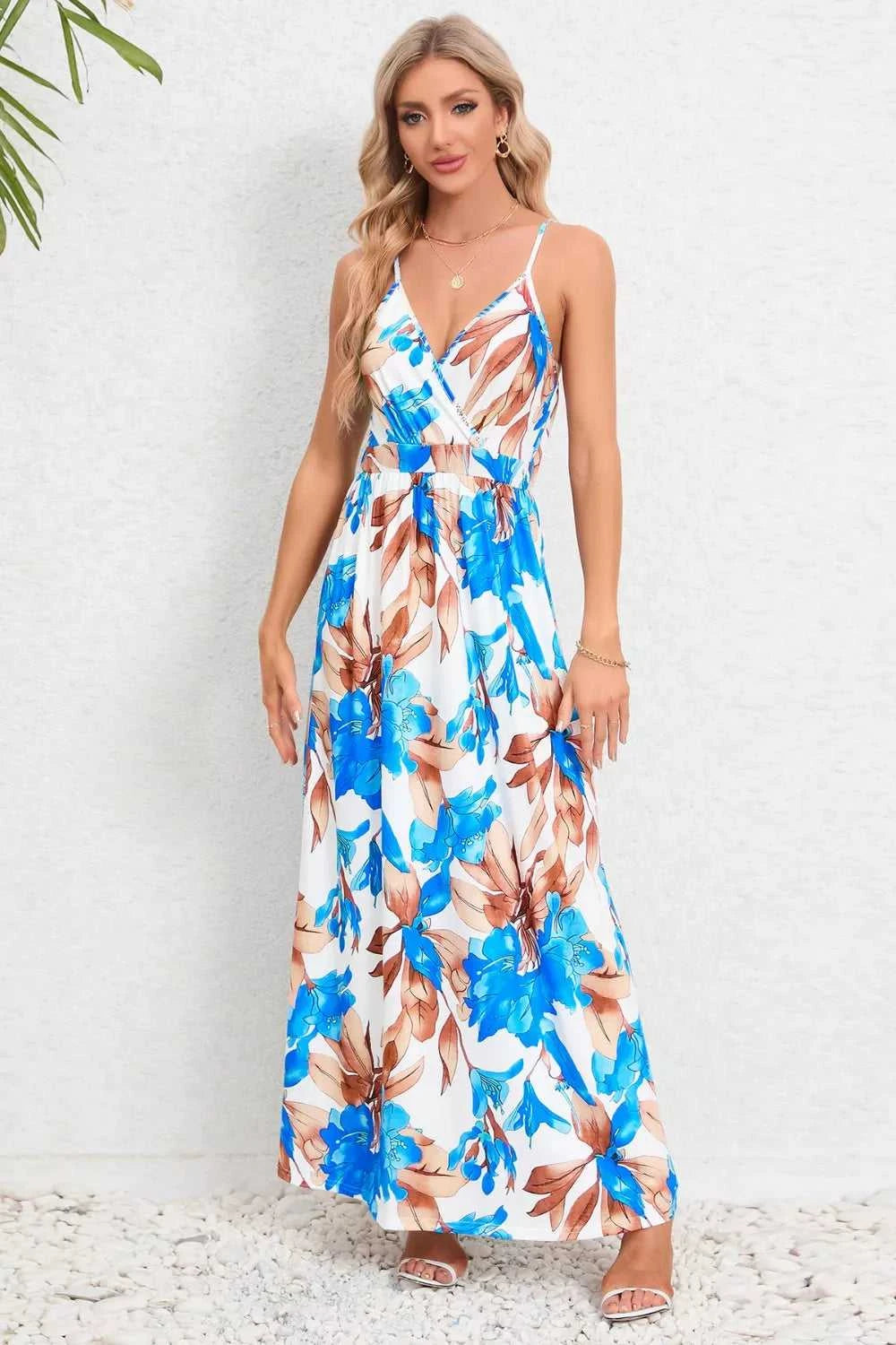 Printed Surplice Maxi Cami Dress - product_type from hopeford-streams.myshopify.com