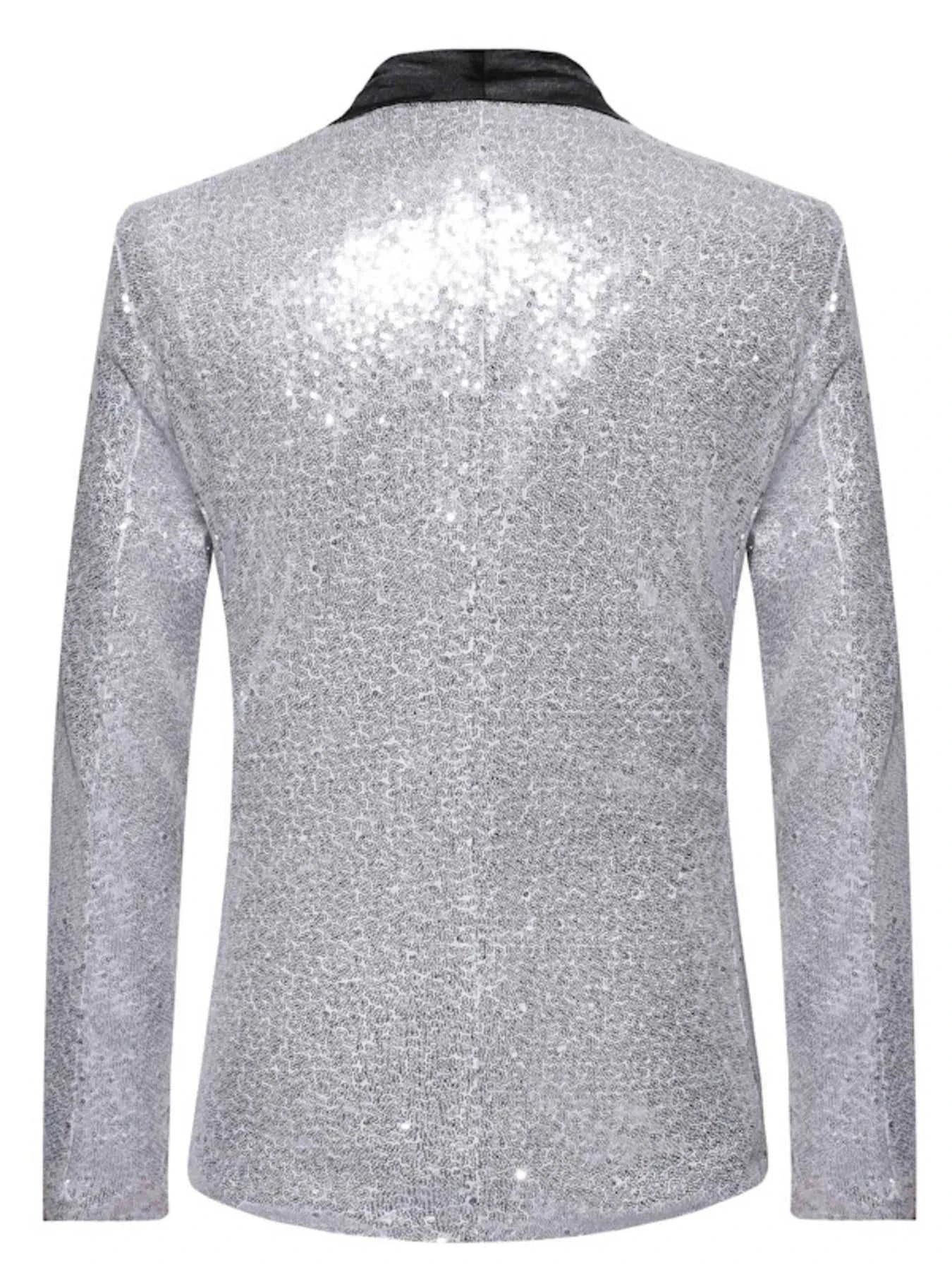 Men's Sequin Long Sleeve Blazer