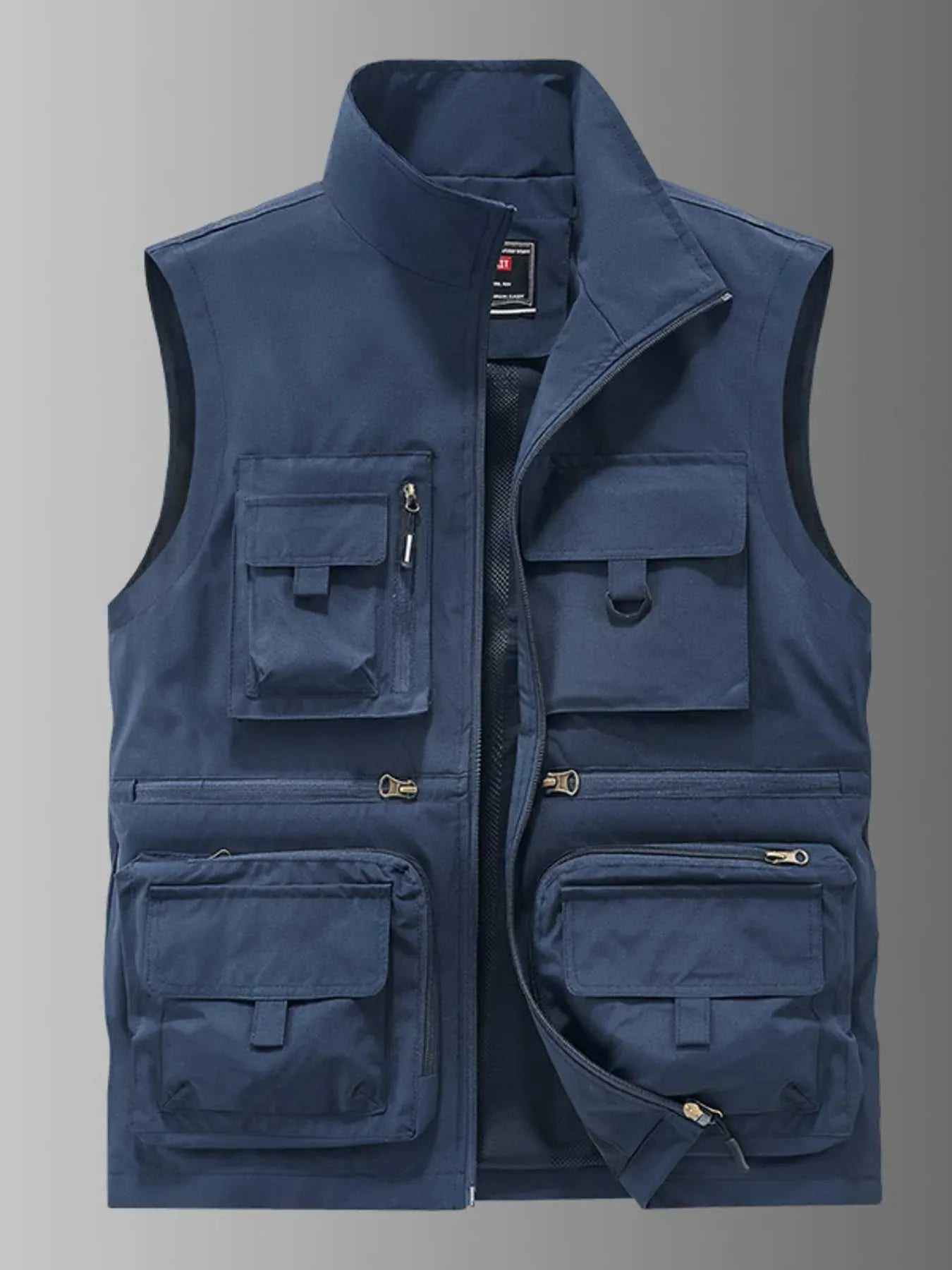 Men's Plus Size Multi-Pocket Outdoor Utility Vest