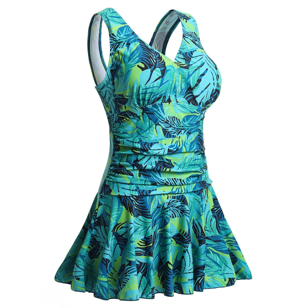 Swim Dress One-Piece – Skirted Swimsuit for Women