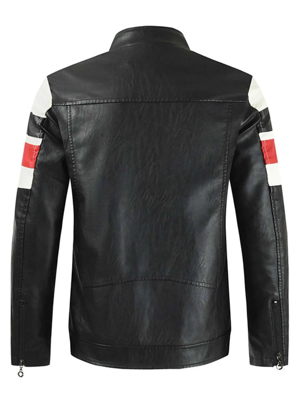 Men's Plus Size Contrast Zip Up Long Sleeve Jacket