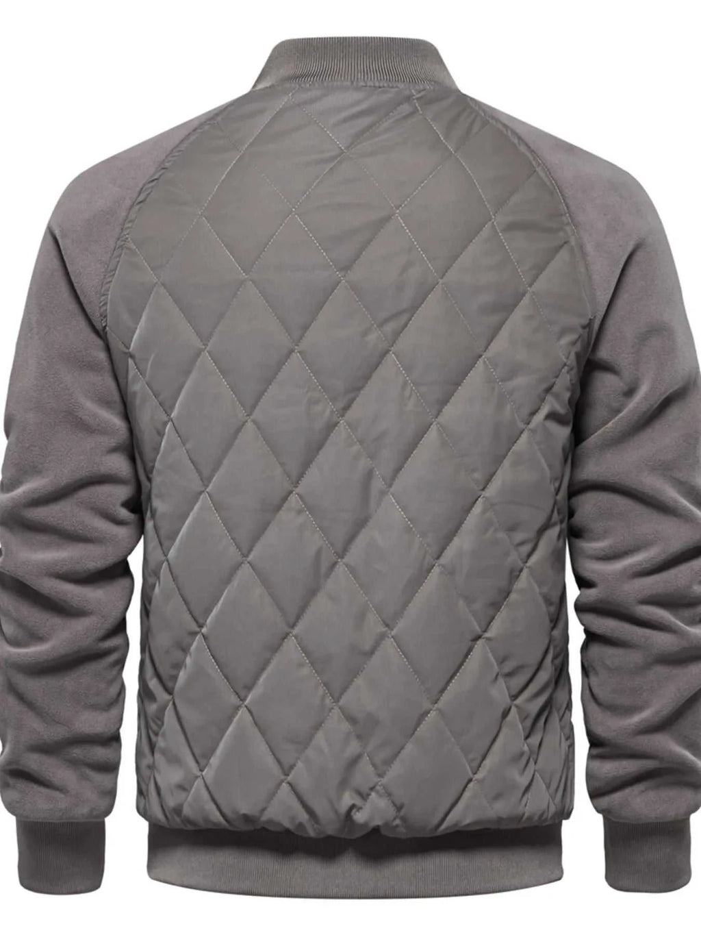 Men's Quilted Snap Down Long Sleeve Jacket