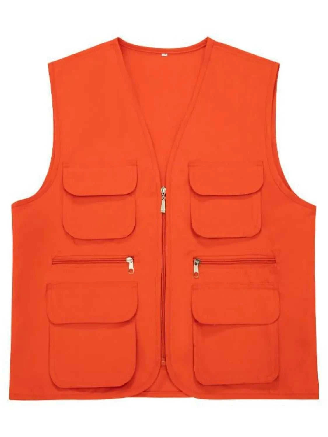 Men's Plus Size Pocketed Zip Up Vest