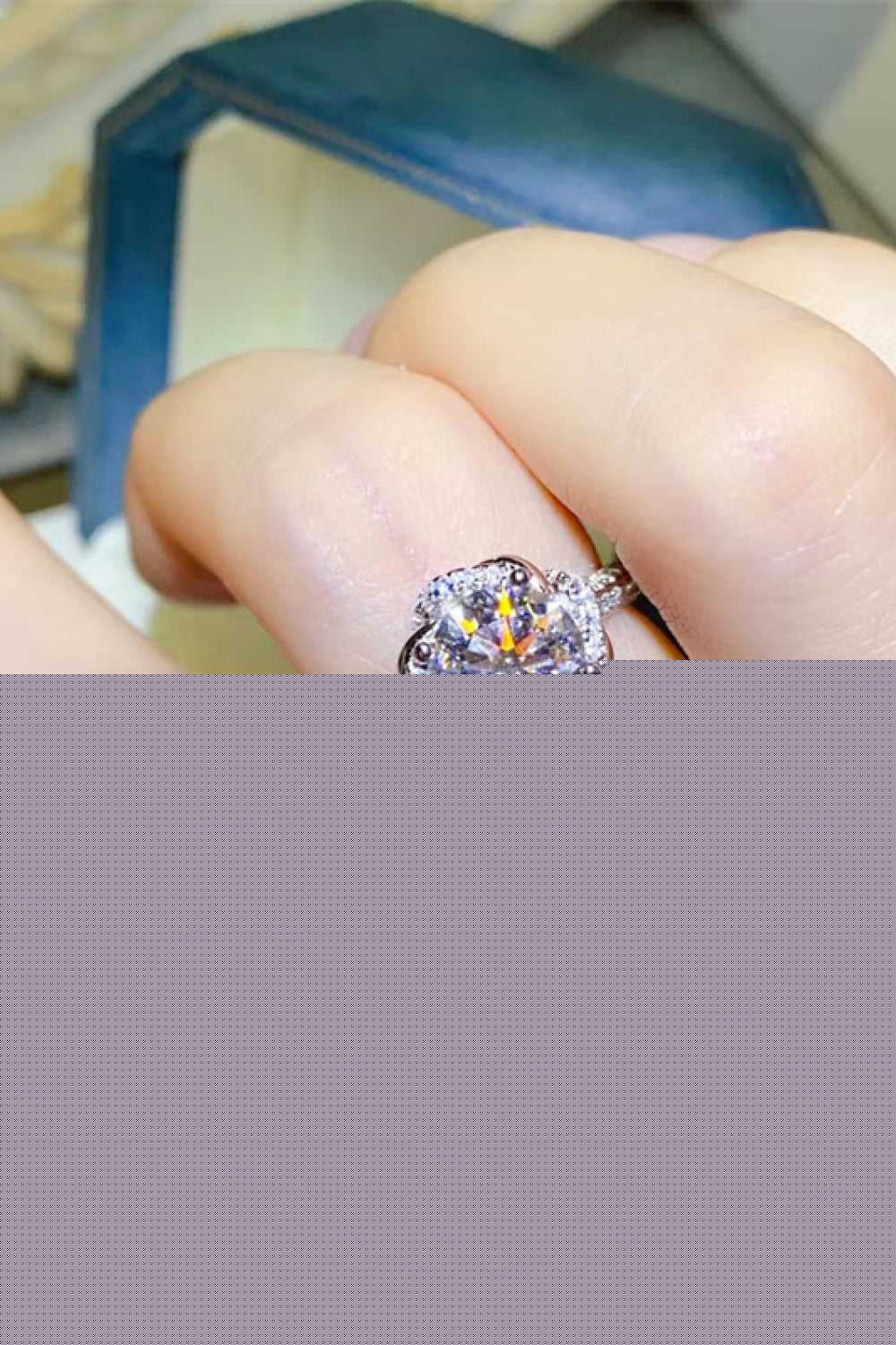 2 Carat Moissanite 925 Sterling Silver Ring