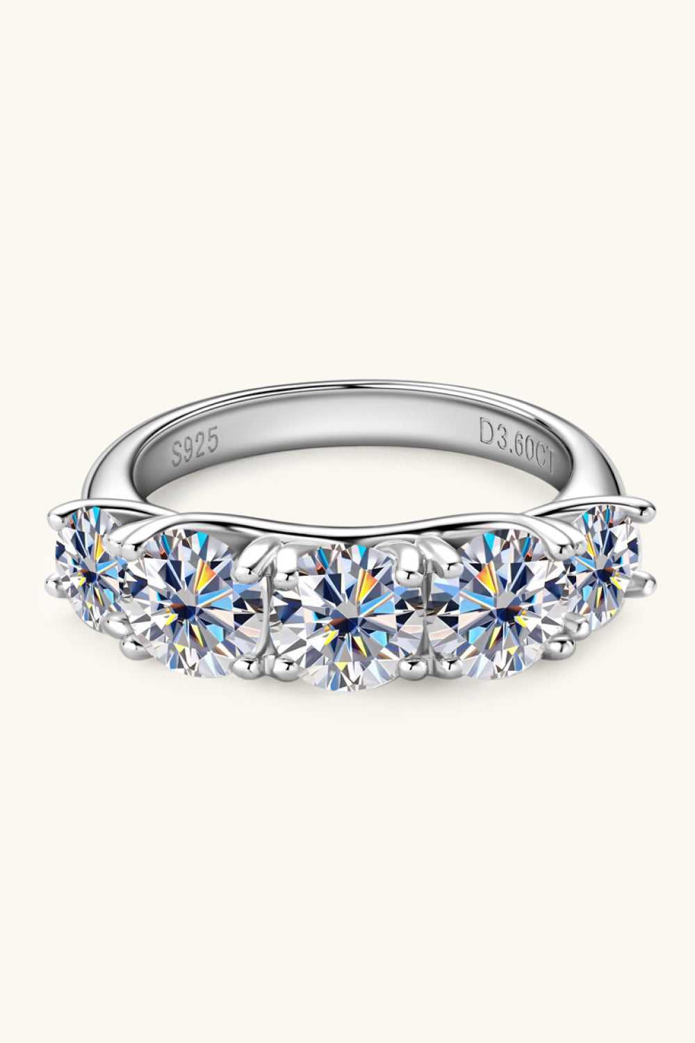 1 Carat Moissanite 925 Sterling Silver Half-Eternity Ring - product_type from hopeford-streams.myshopify.com