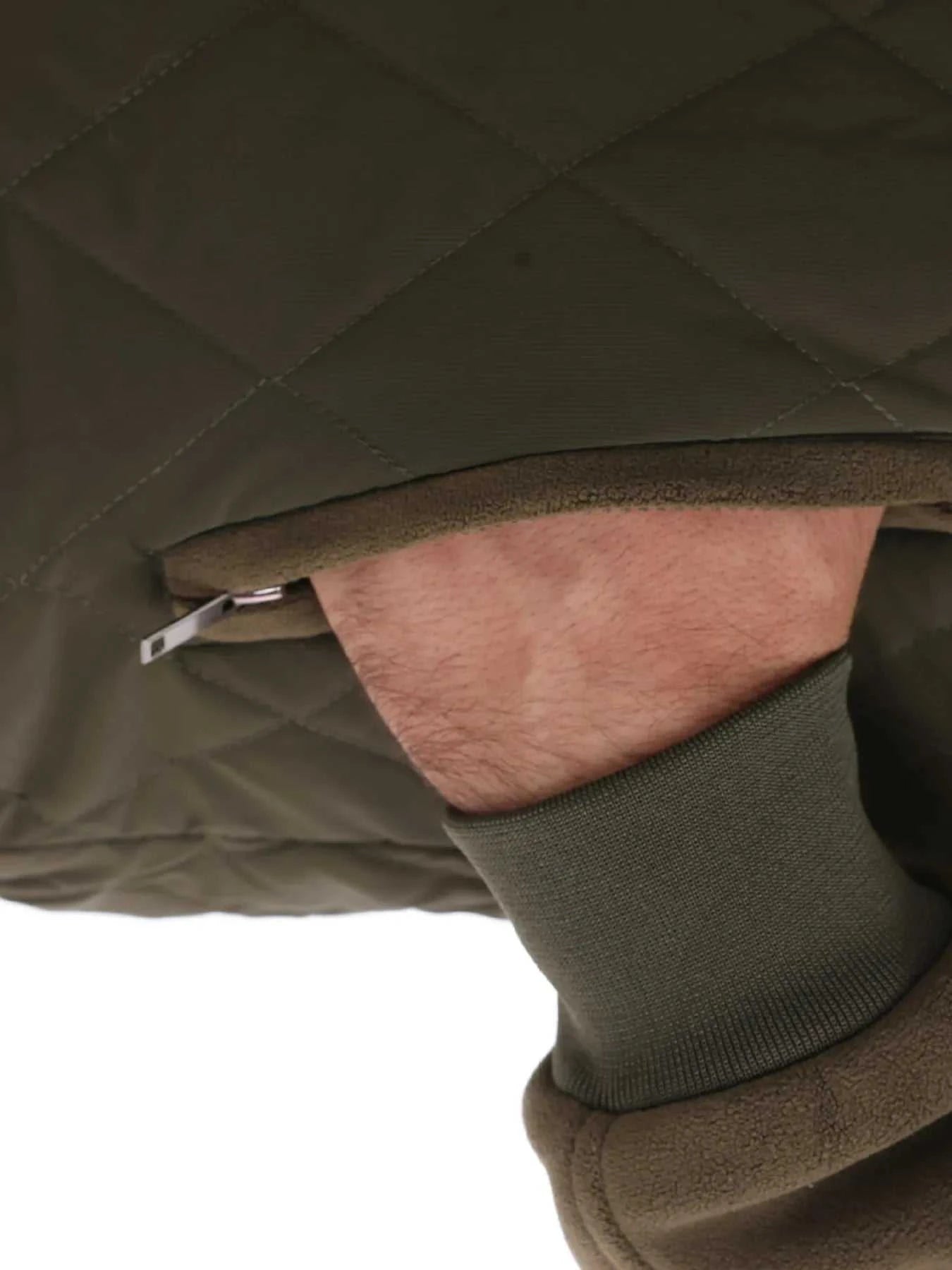 Men's Quilted Snap Down Long Sleeve Jacket