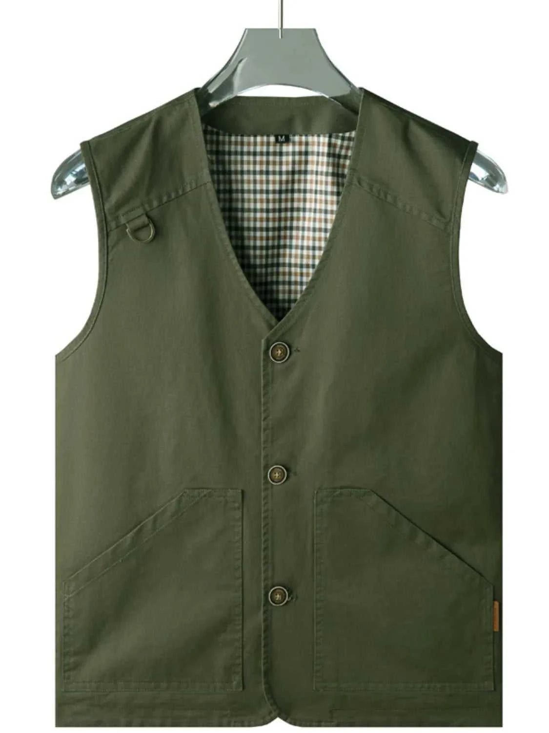 Men's Plus Size Button Up Vest