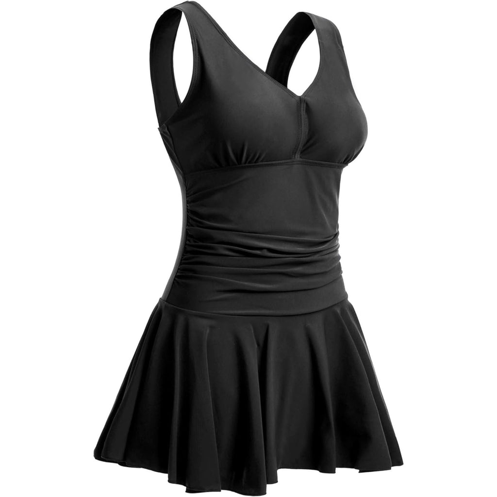 Swim Dress One-Piece – Skirted Swimsuit for Women