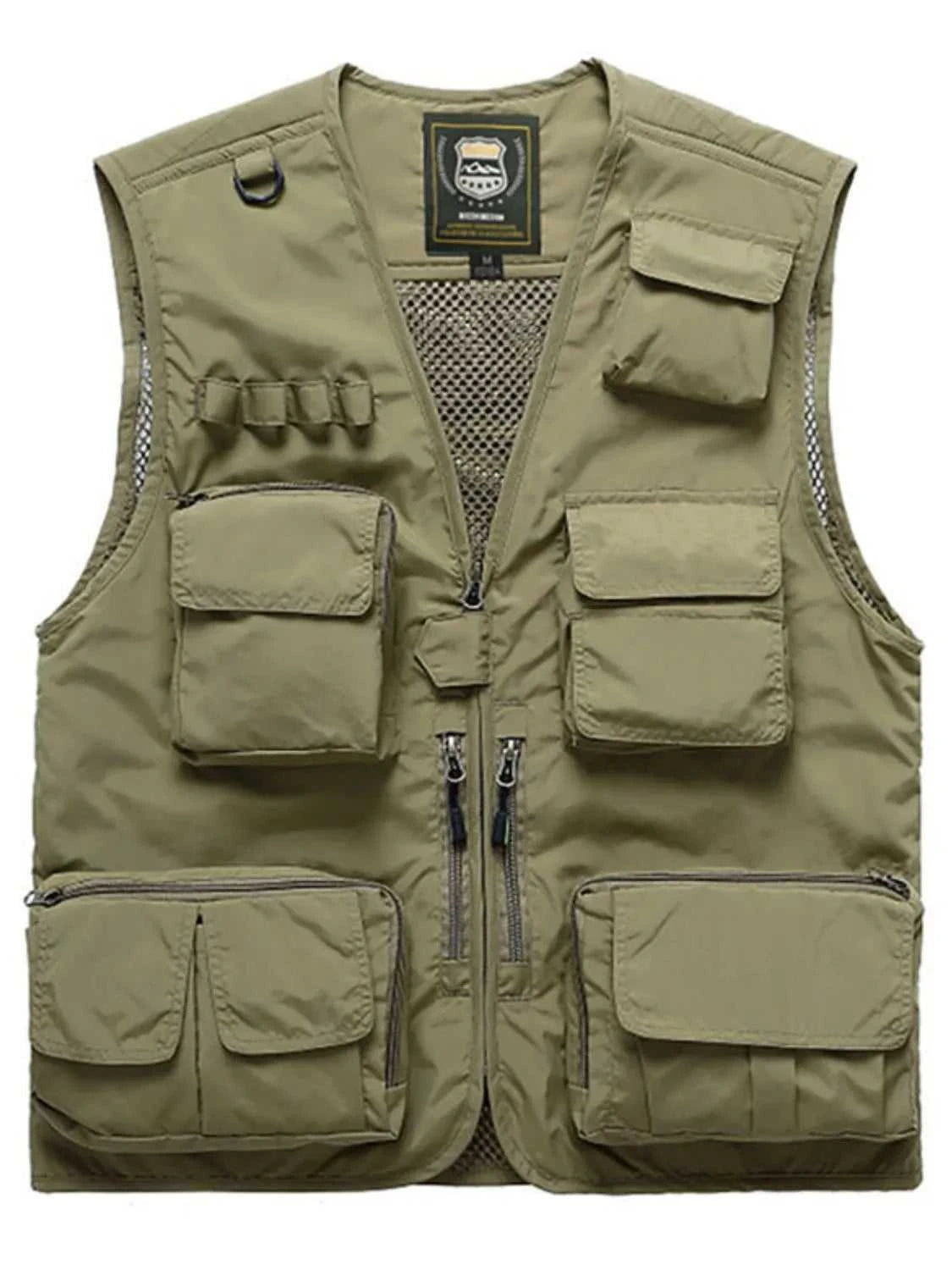 Men's Full Size Mesh Zip Up Vest Plus Size