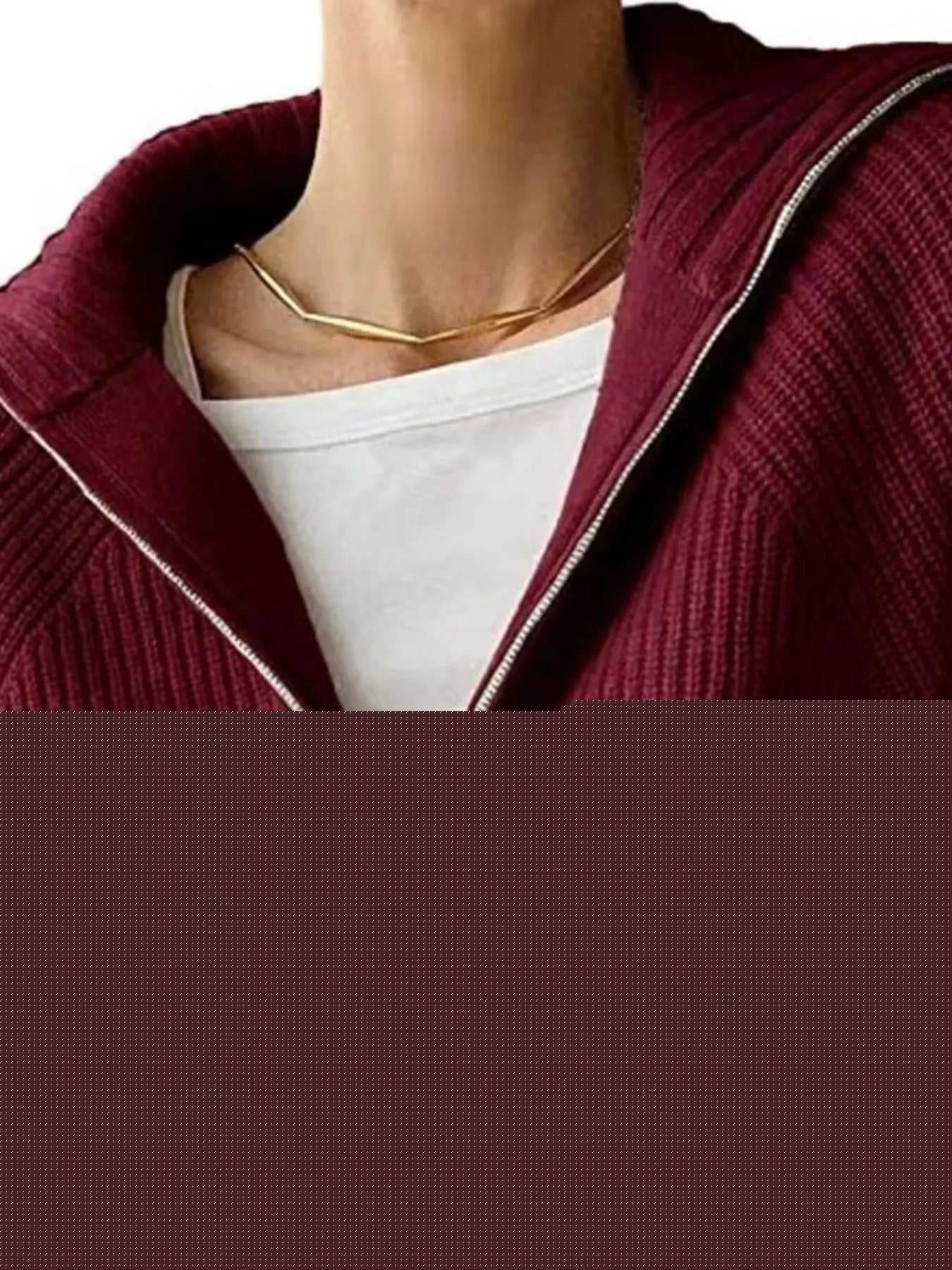 Half-Zip Long Sleeve Sweater -- 