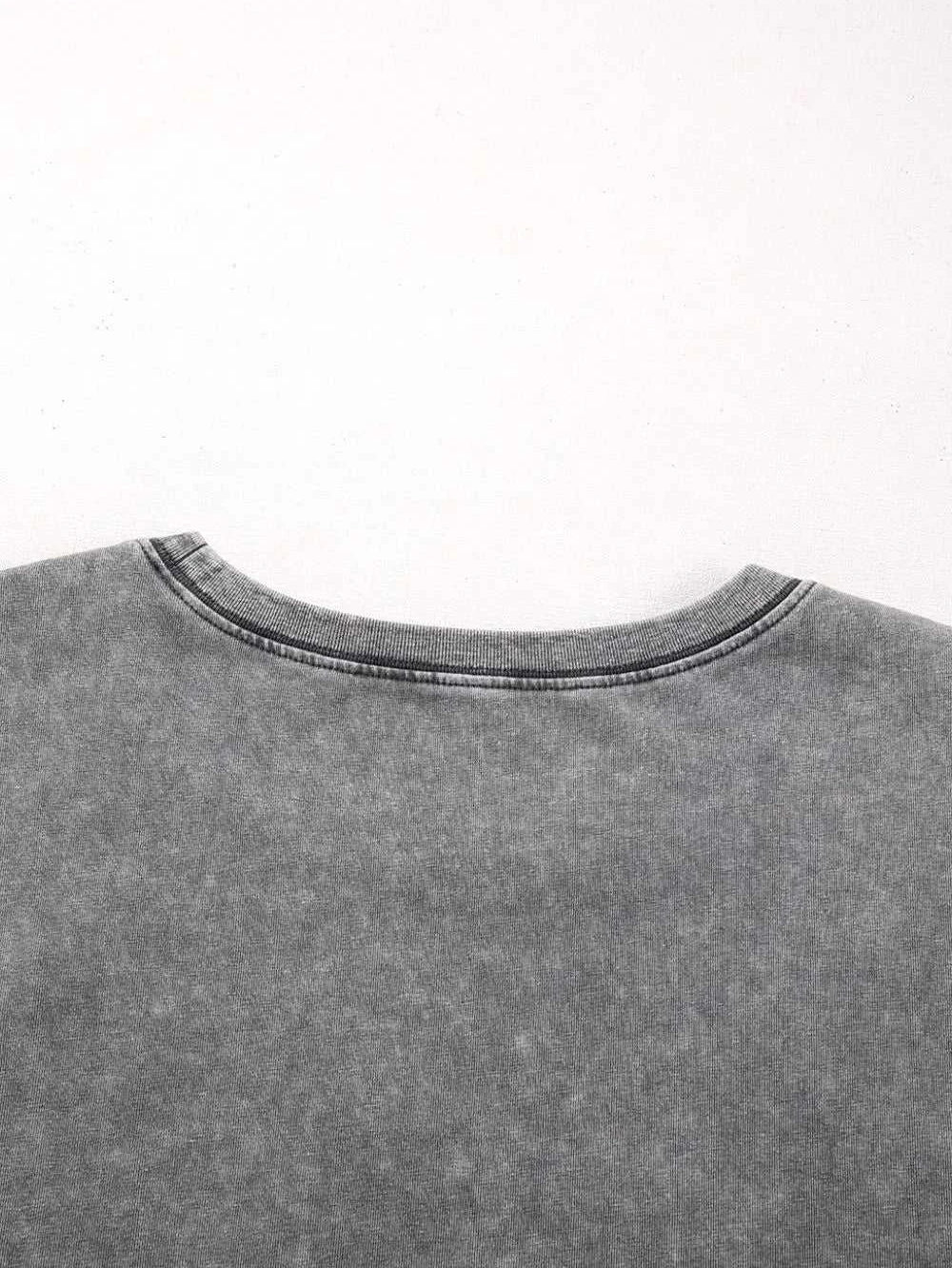 Mineral Wash Half Sleeve Vintage T Shirt -- 