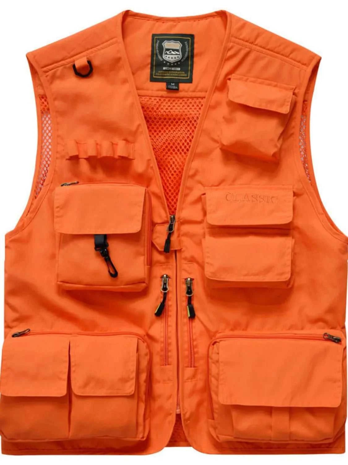 Men's Full Size Mesh Zip Up Vest Plus Size