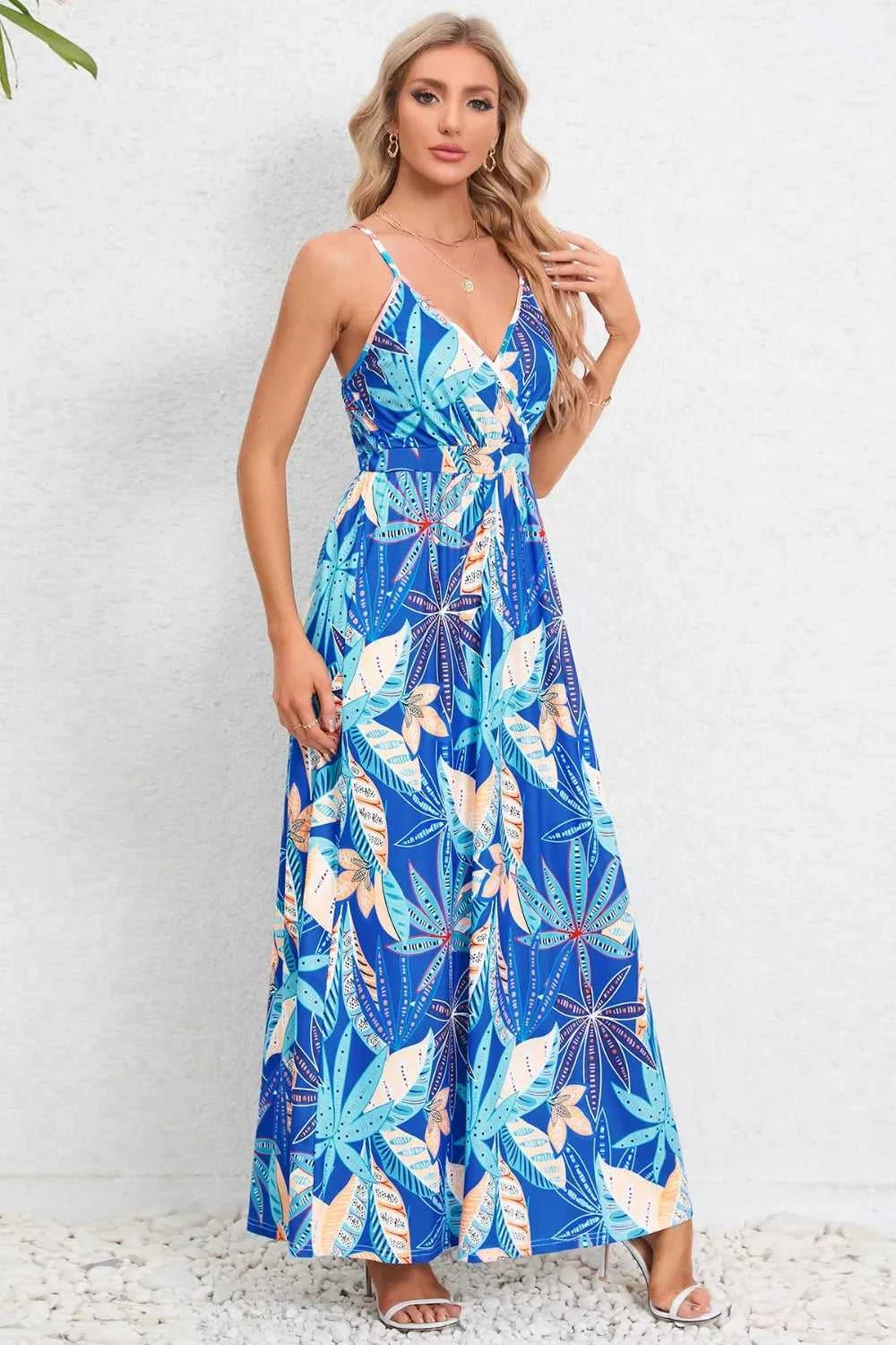 Printed Surplice Maxi Cami Dress - product_type from hopeford-streams.myshopify.com