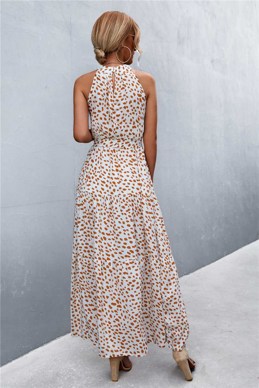Printed Sleeveless Tie Waist Maxi Dress - product_type from hopeford-streams.myshopify.com