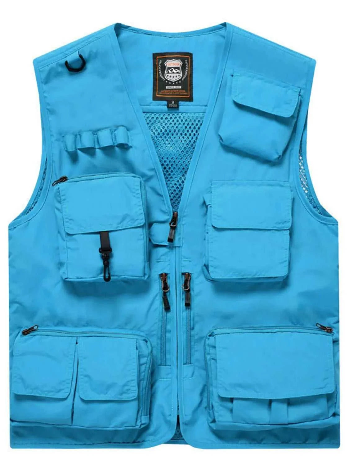 Men's Full Size Mesh Zip Up Vest Plus Size