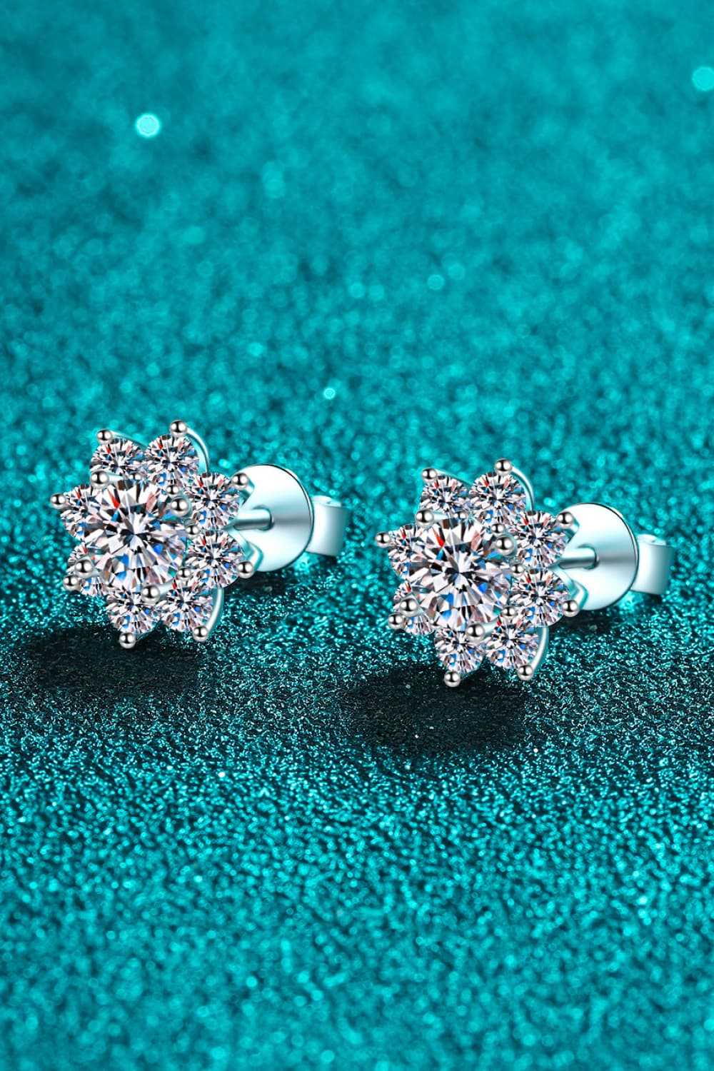 1 Carat Moissanite 925 Sterling Silver Flower Earrings - product_type from hopeford-streams.myshopify.com