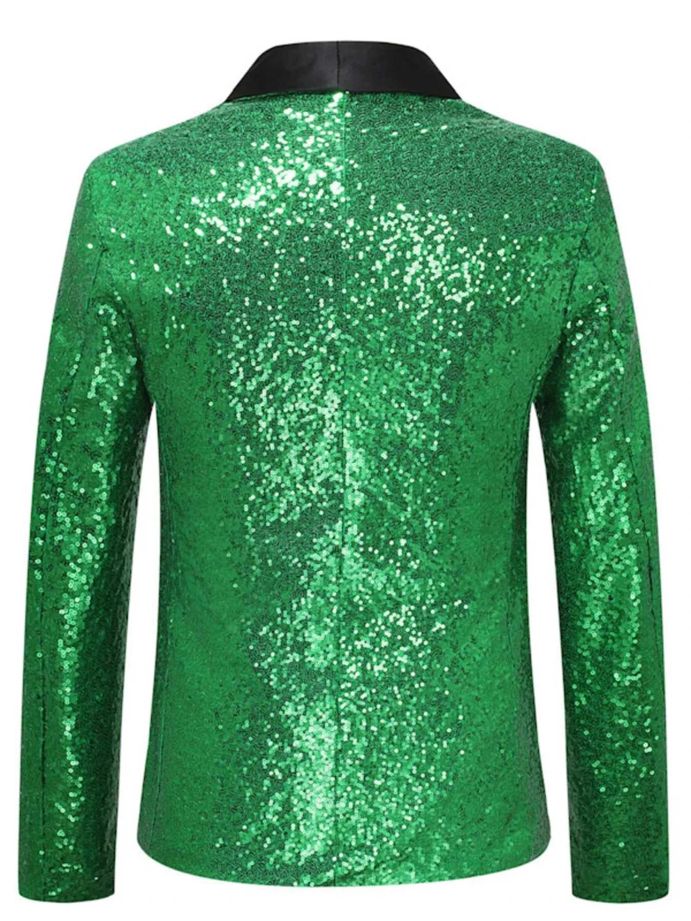 Men's Sequin Long Sleeve Blazer