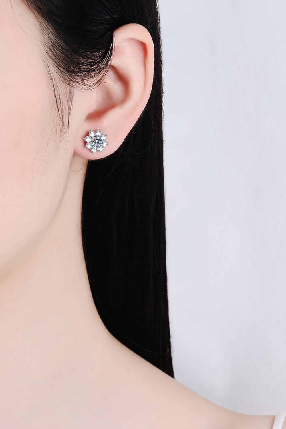 1 Carat Moissanite 925 Sterling Silver Flower Earrings - product_type from hopeford-streams.myshopify.com