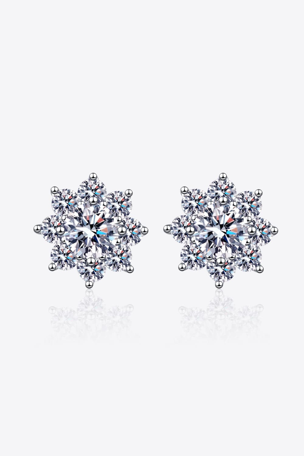 1 Carat Moissanite 925 Sterling Silver Flower Earrings - product_type from hopeford-streams.myshopify.com