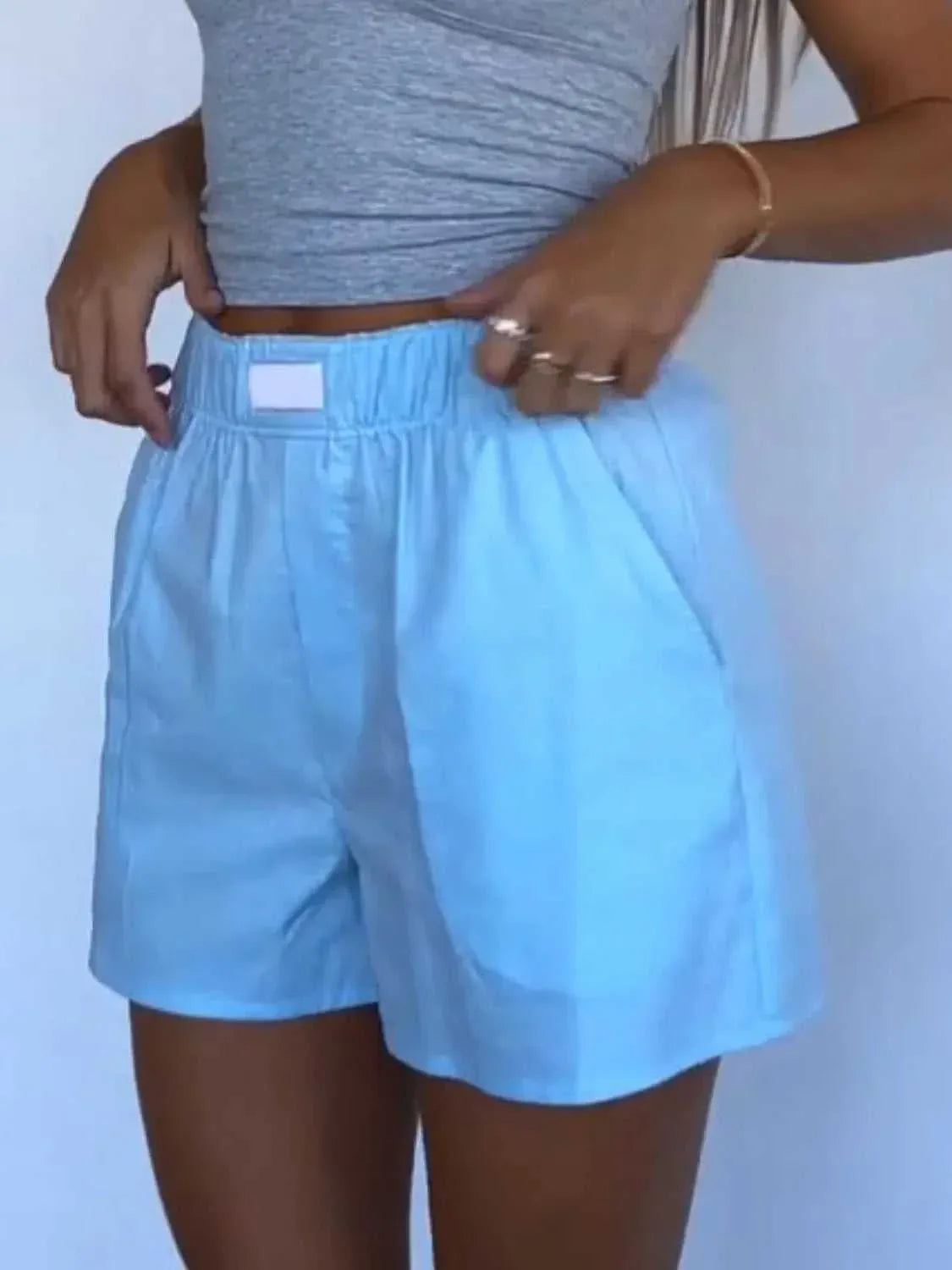Elastic Waist Shorts -- 