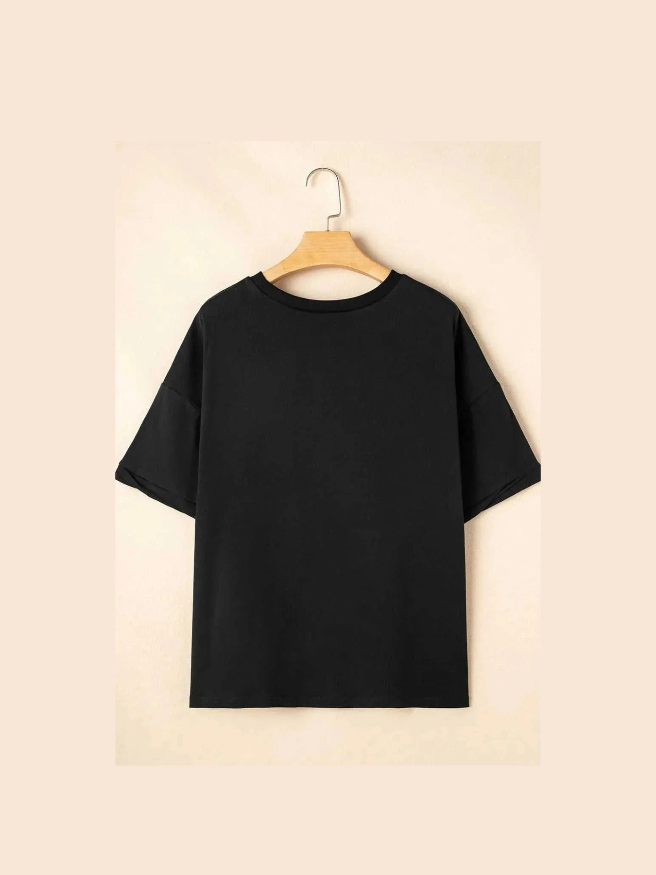 Loose Half Sleeve Hi Low Hem T Shirt -- 