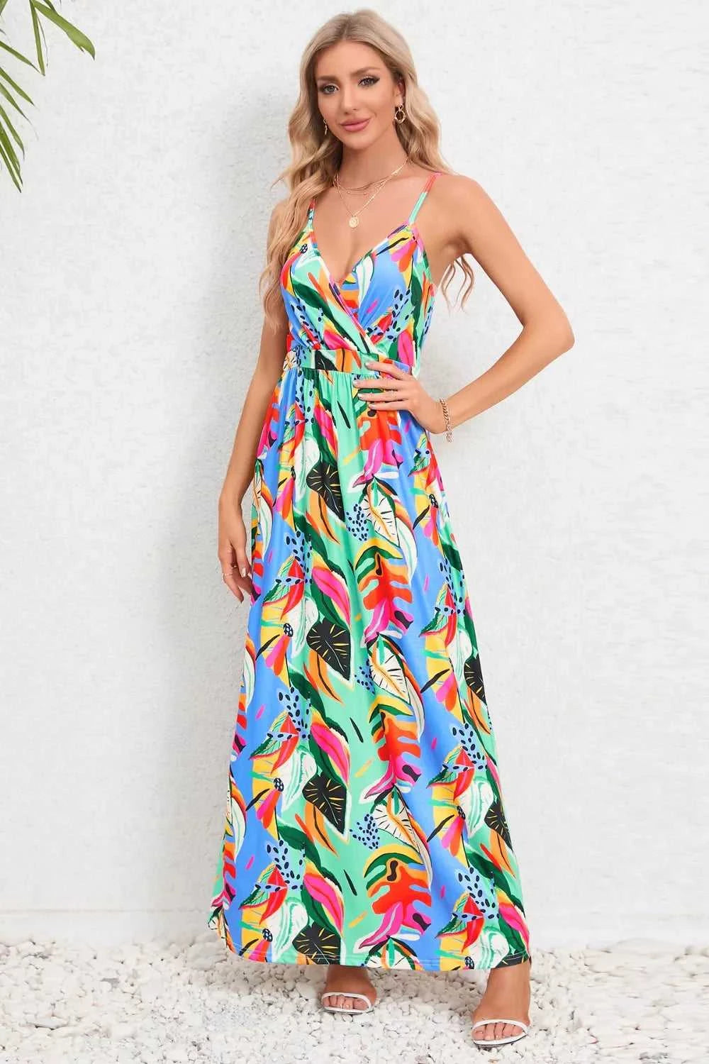 Printed Surplice Maxi Cami Dress - product_type from hopeford-streams.myshopify.com