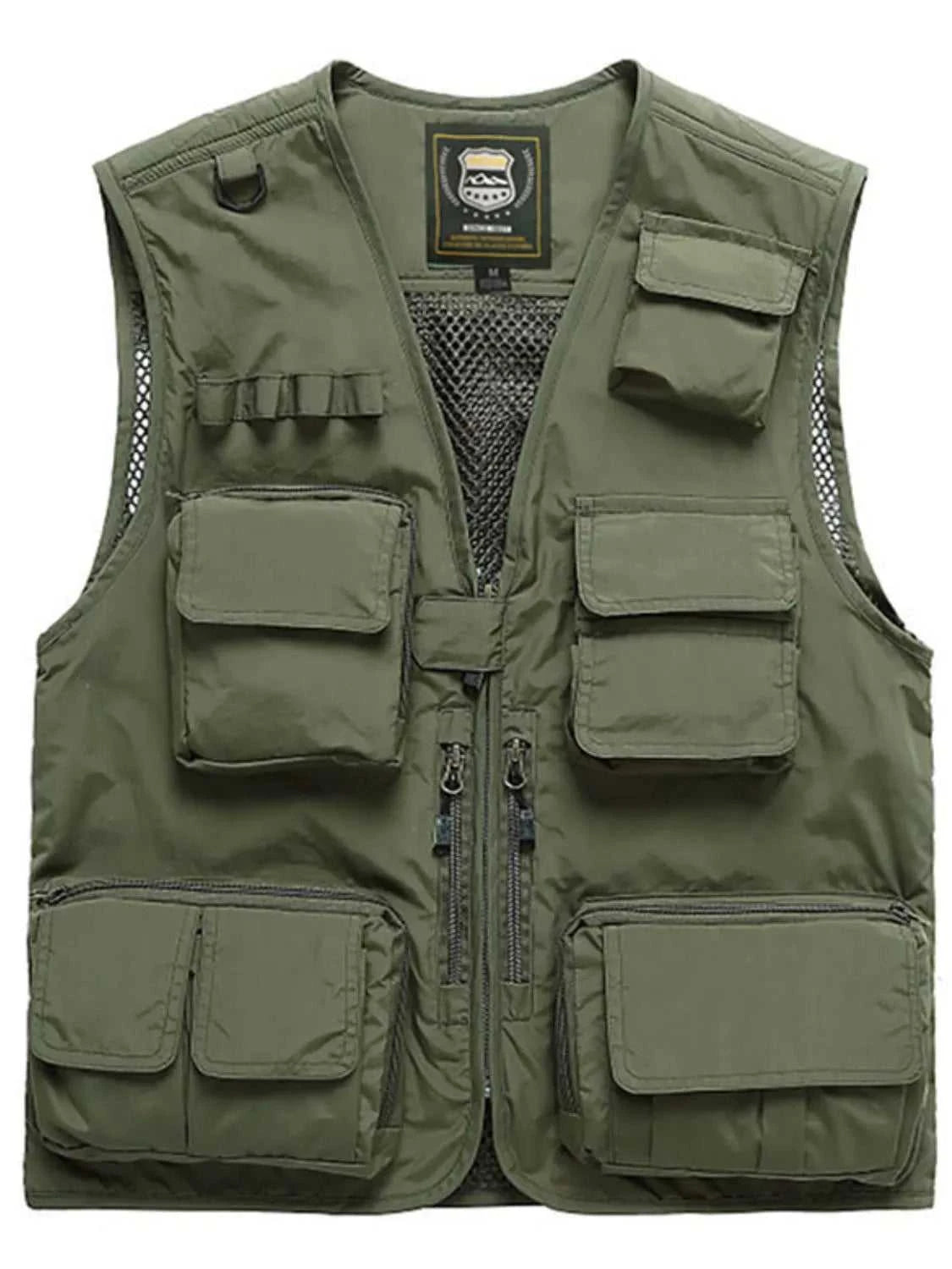 Men's Full Size Mesh Zip Up Vest Plus Size