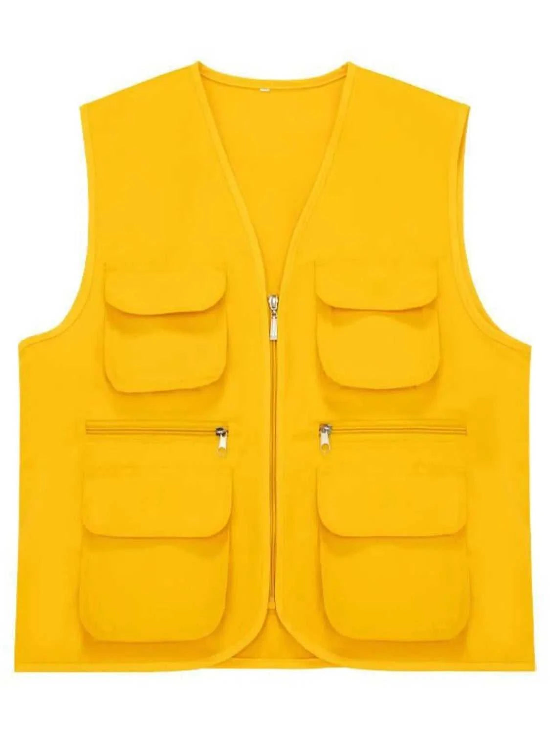 Men's Plus Size Pocketed Zip Up Vest