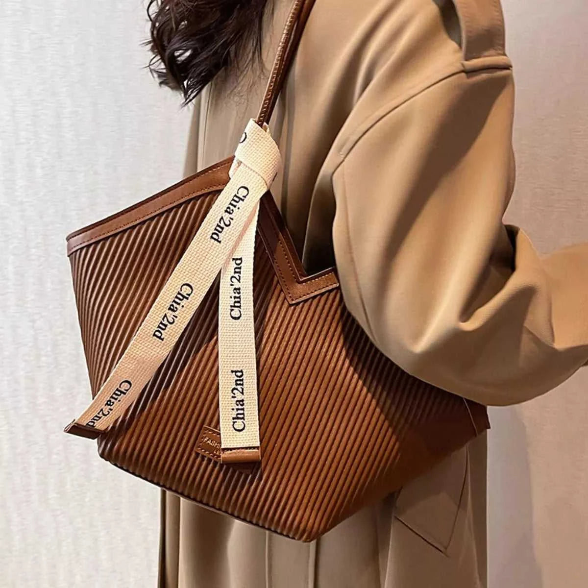 Leather Textured Shoulder Bag