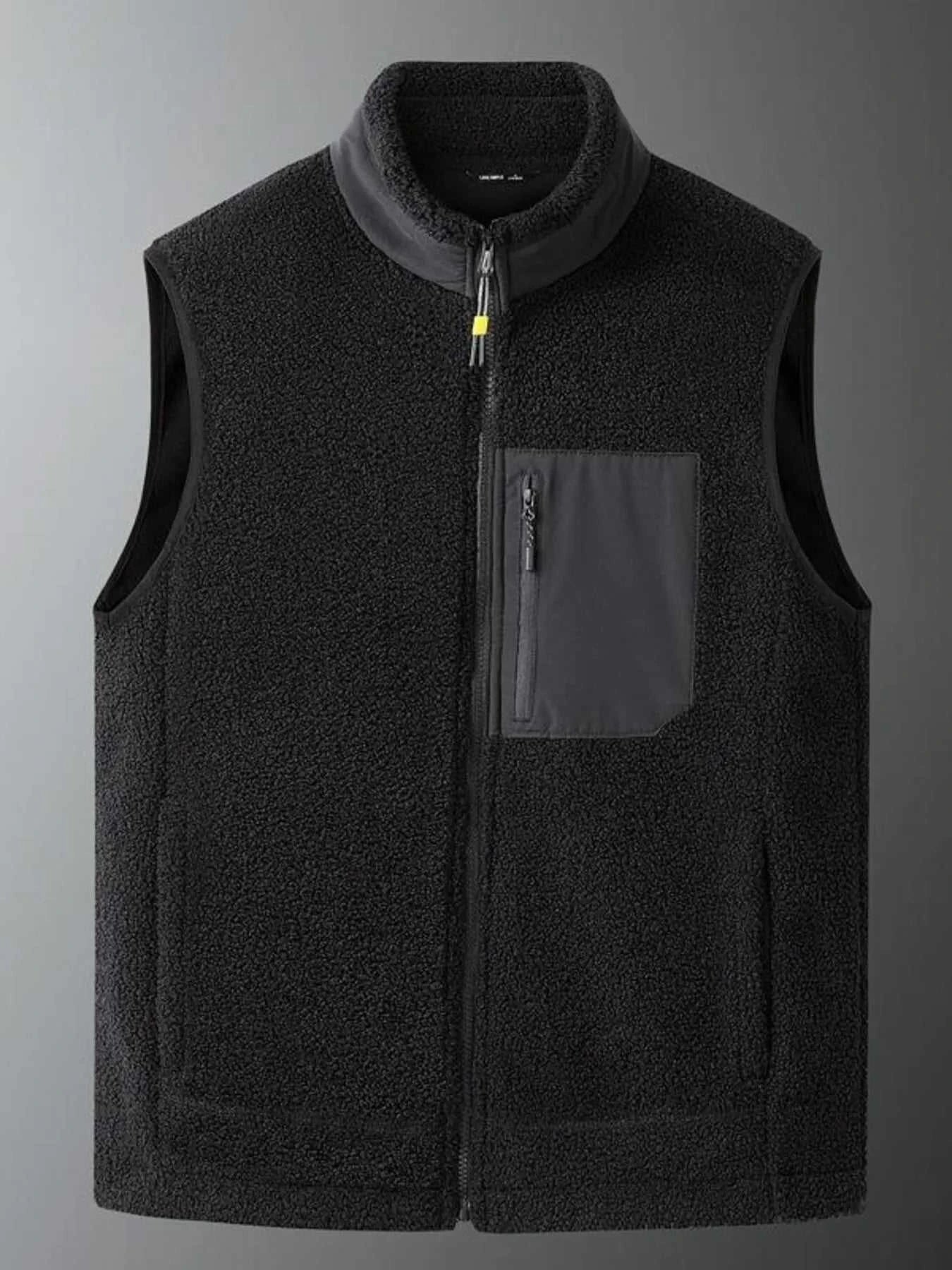 Men's Plus Size Zip Up Vest with Pockets