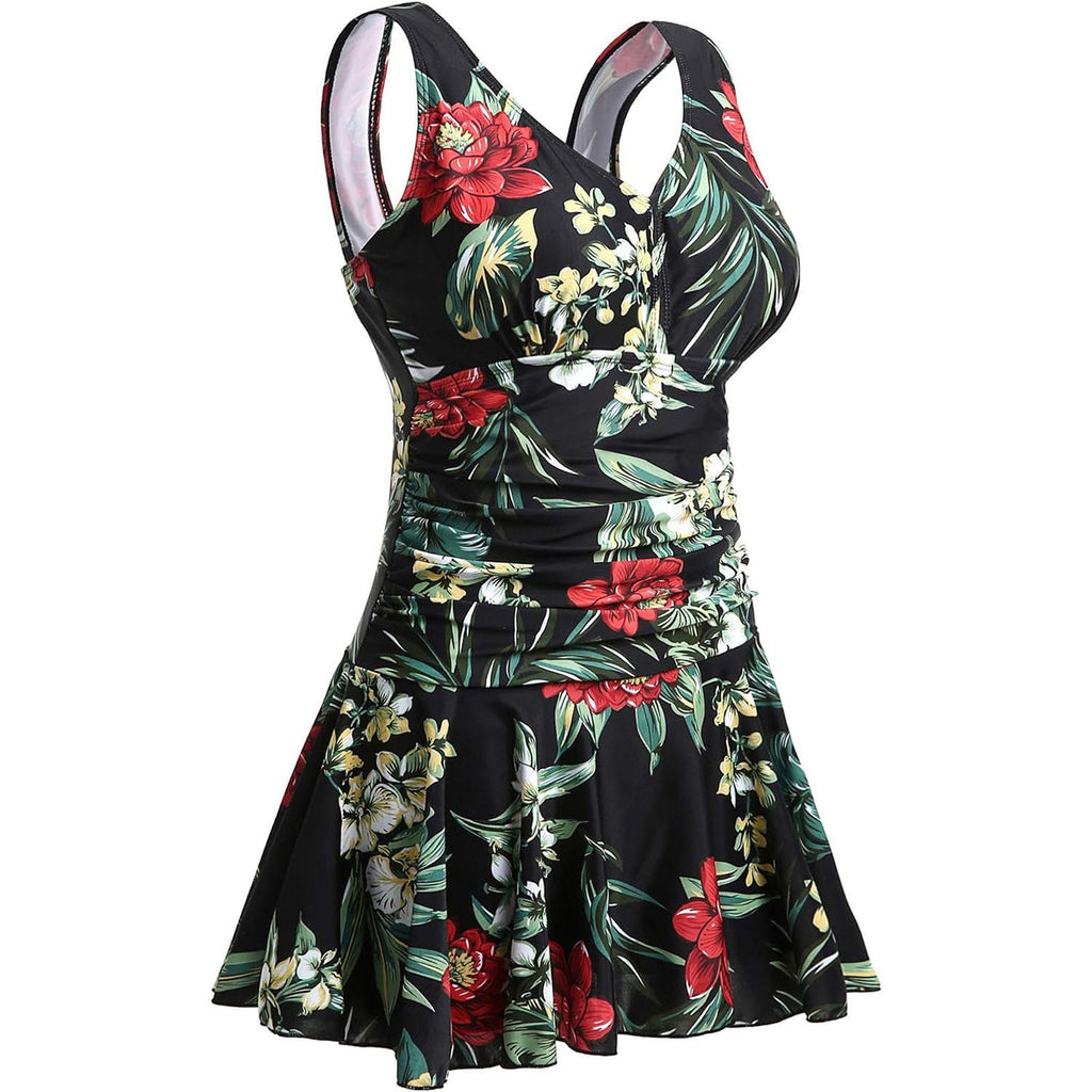 Swim Dress One-Piece – Skirted Swimsuit for Women