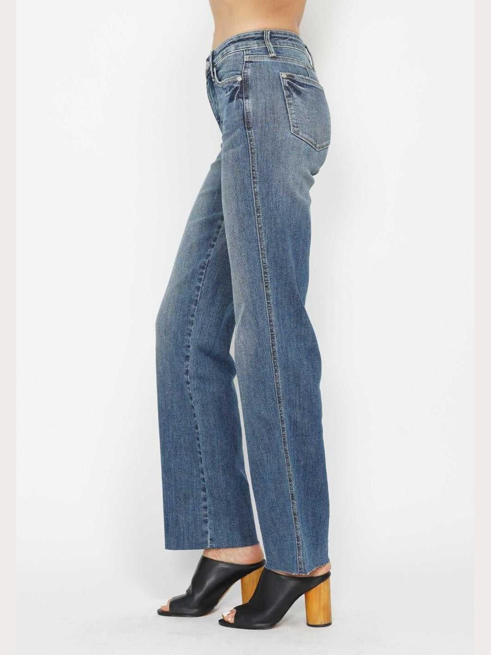 Judy Blue Full Size Tummy Control Straight Jeans -- 