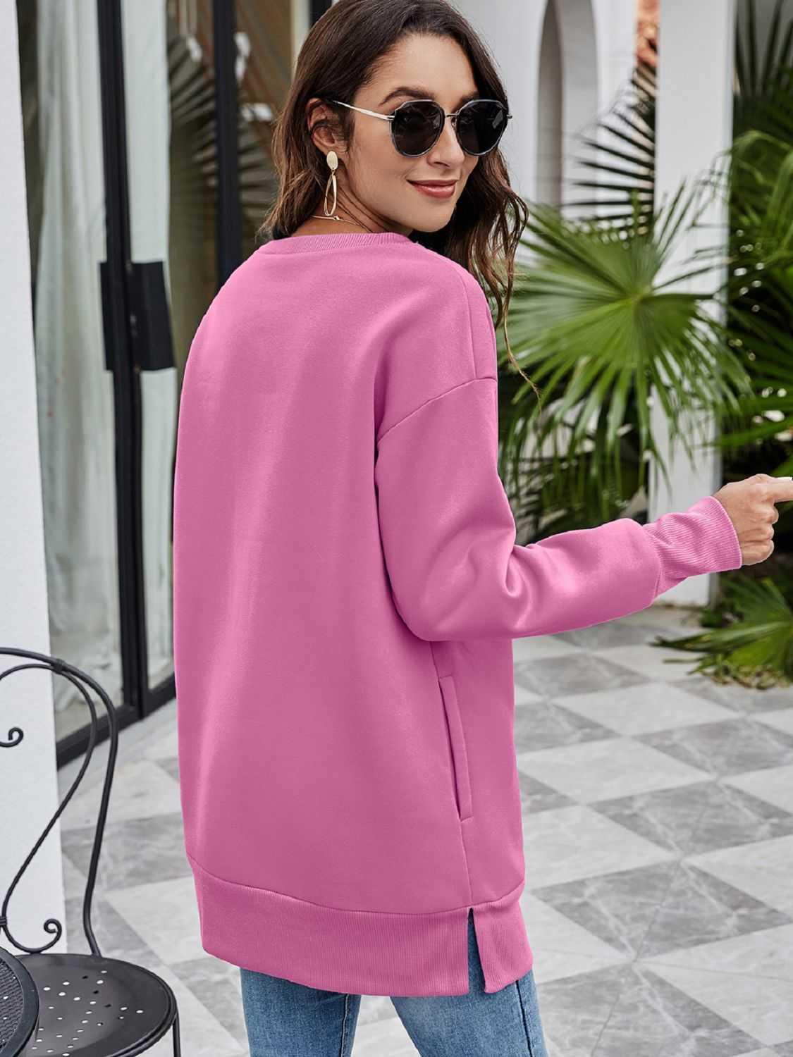 BELIEVE Graphic Tunic Sweatshirt -- 