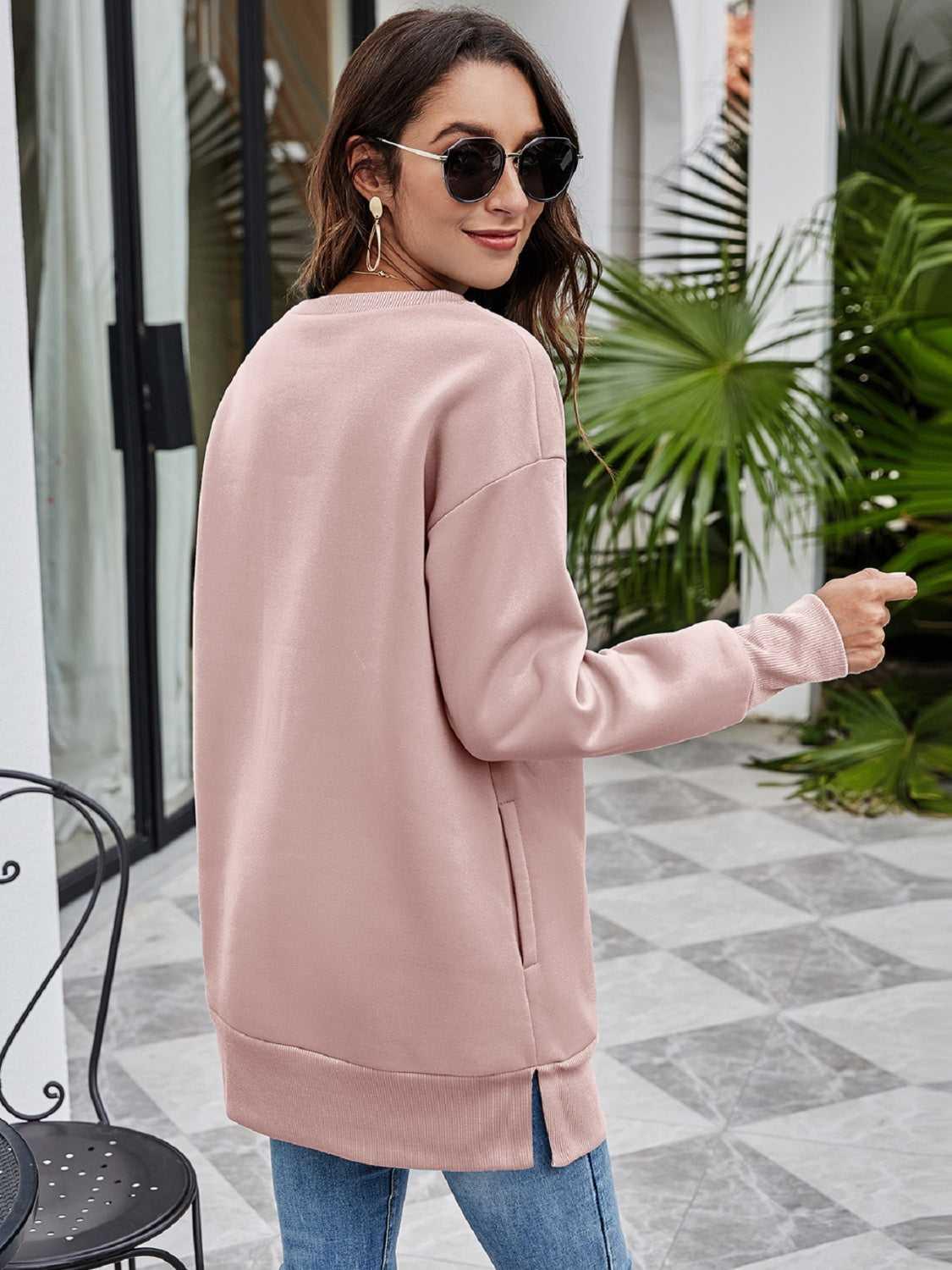 BELIEVE Graphic Tunic Sweatshirt -- 