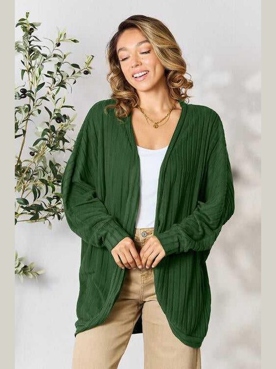 Basic Bae Full Size Ribbed Cocoon Cardigan -- 