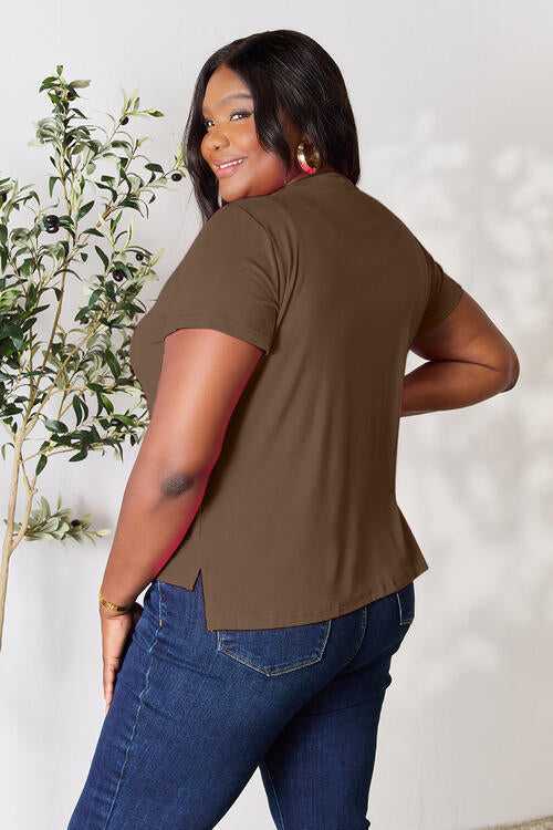 Basic Bae Full Size Round Neck Short Sleeve T-Shirt - T-Shirt from hopeford-streams.myshopify.com