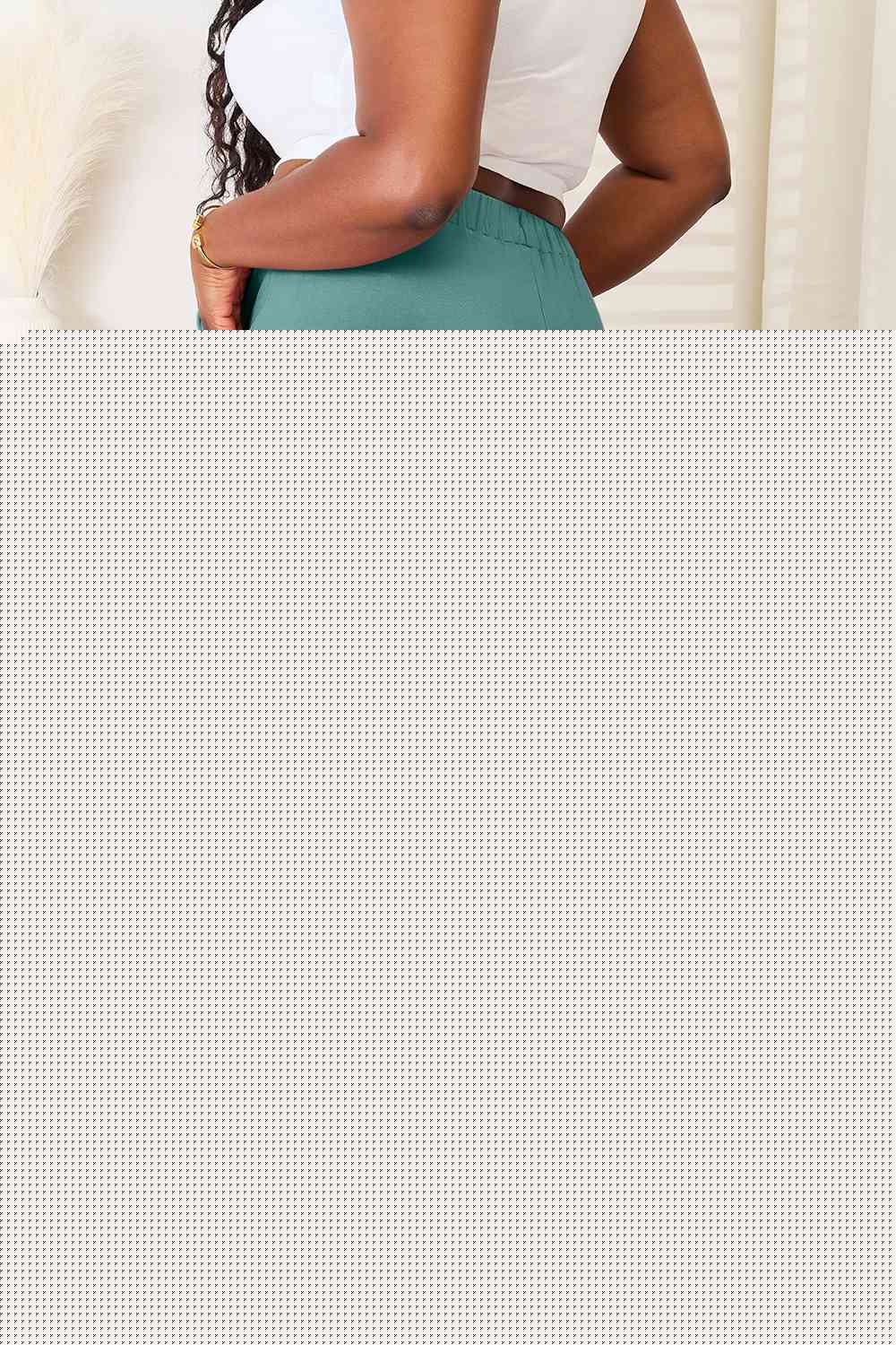 Basic Bae Full Size Soft Rayon Drawstring Waist Pants with Pockets -- 