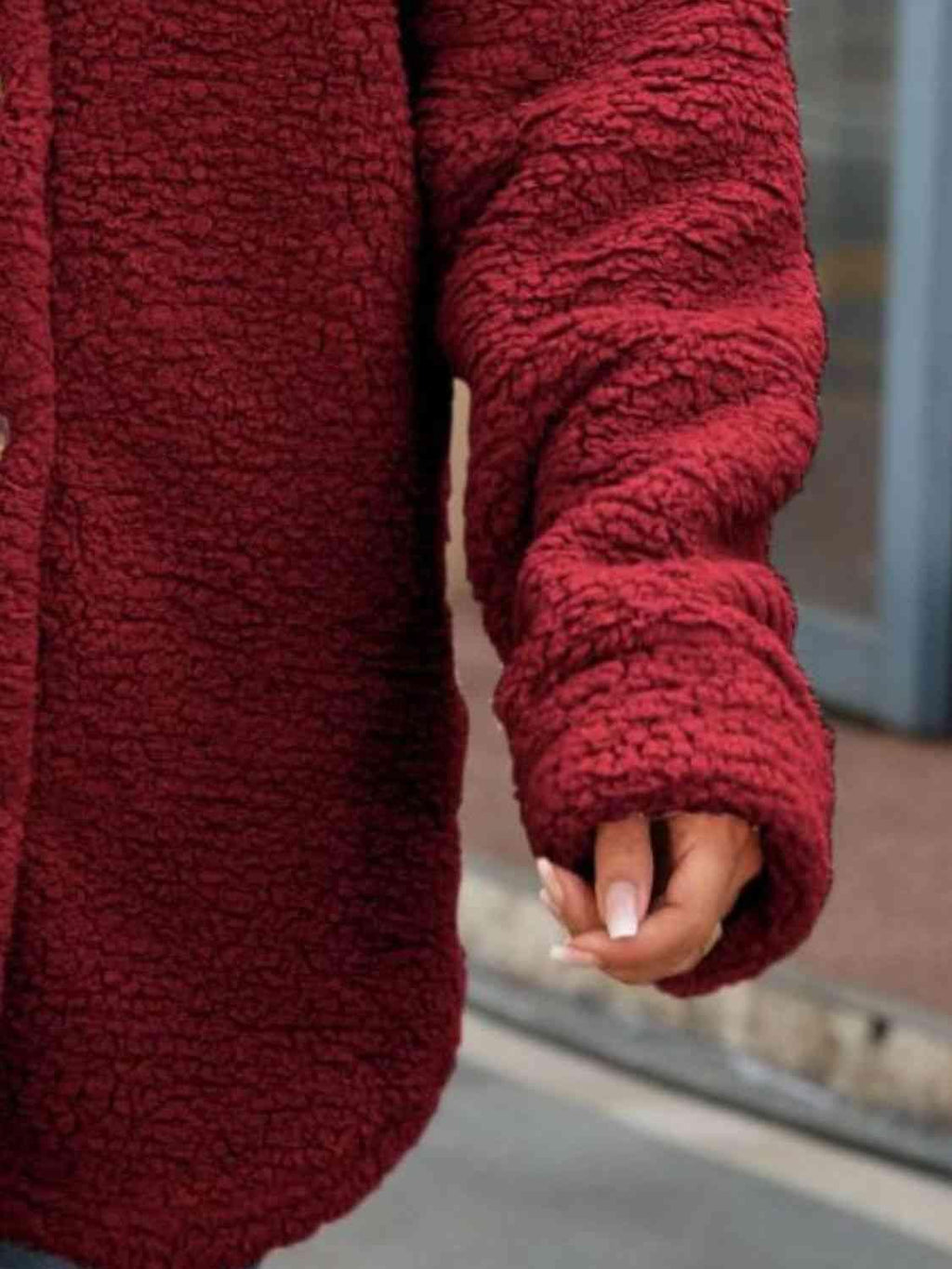 Button Down Collared Coat -- 