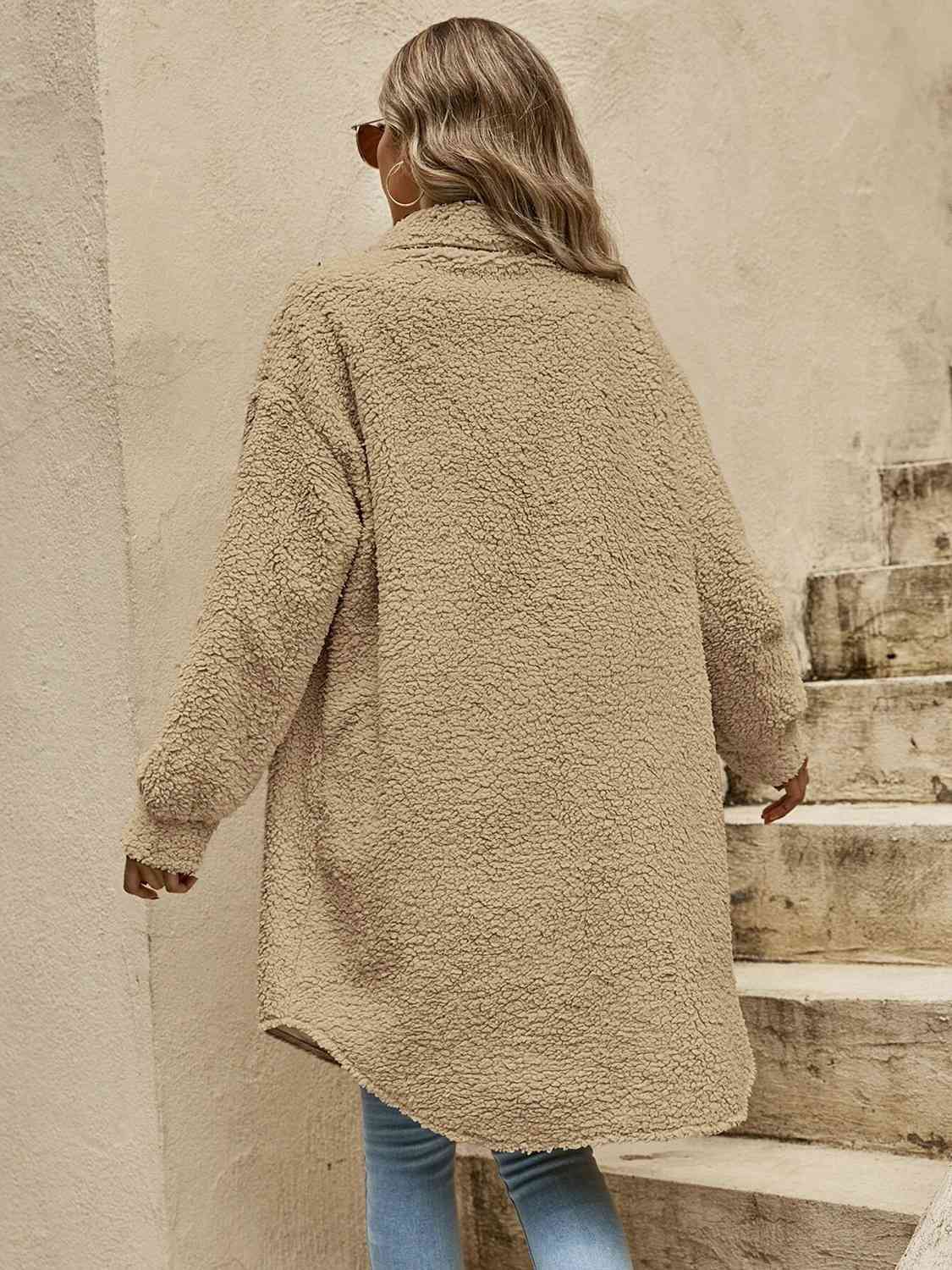 Collared Button Down Unisex Coat