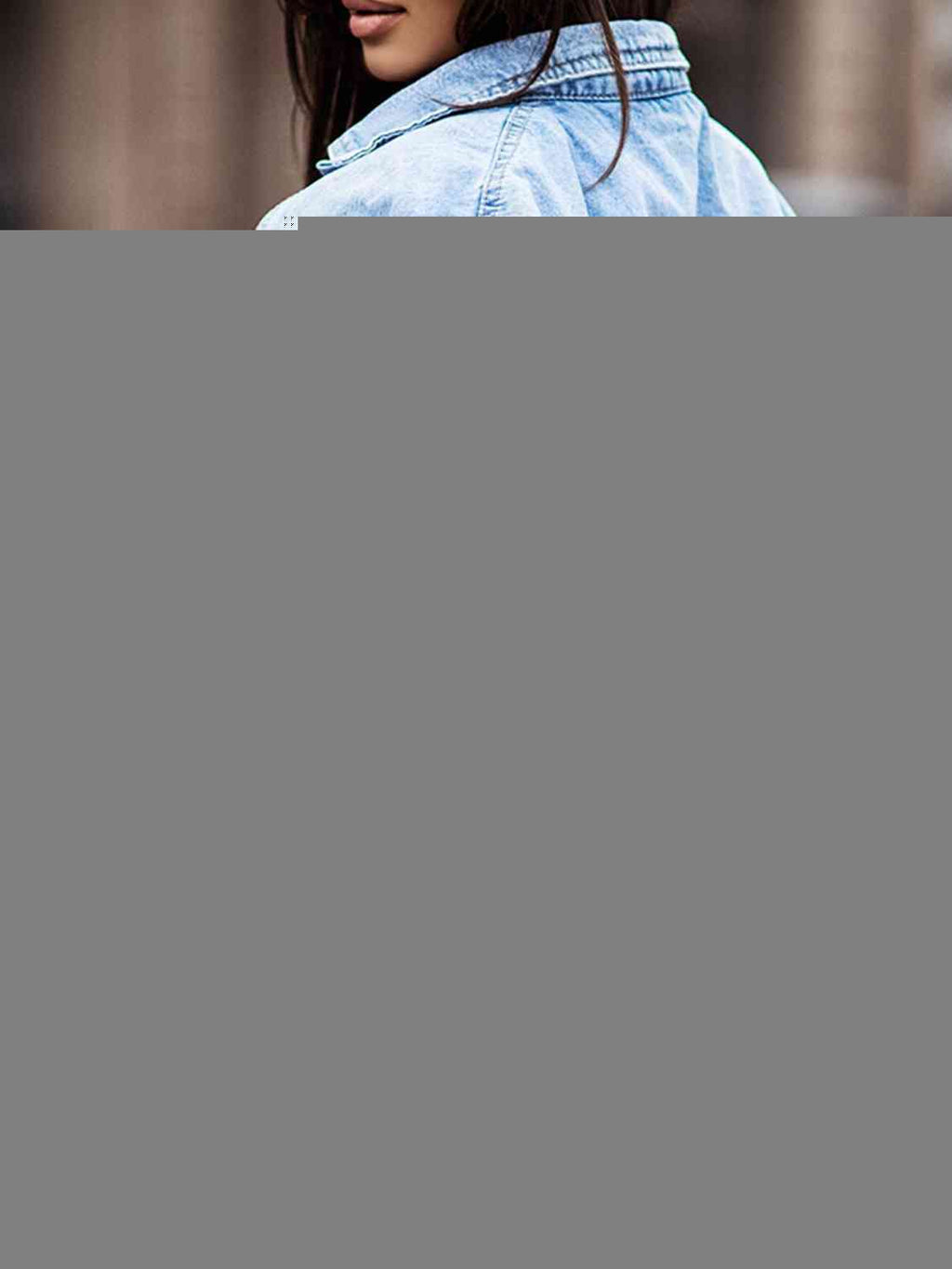 Collared Neck Button Down Denim Jacket