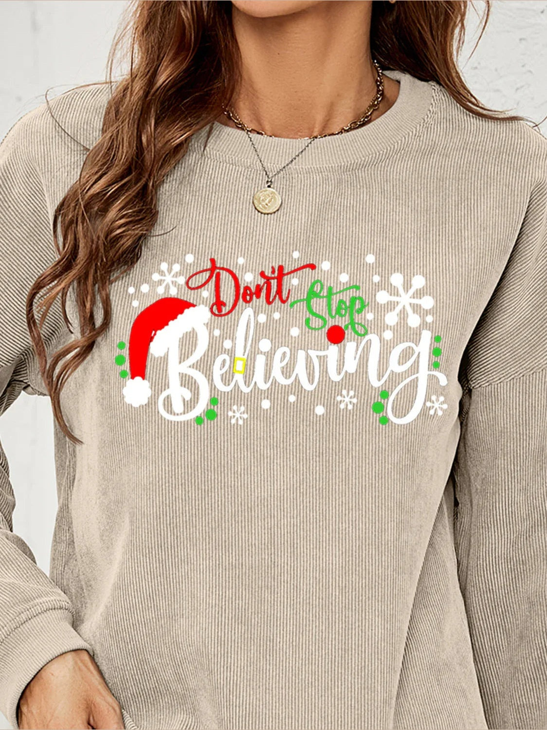 DON'T STOP BELIEVING Graphic Sweatshirt -- 