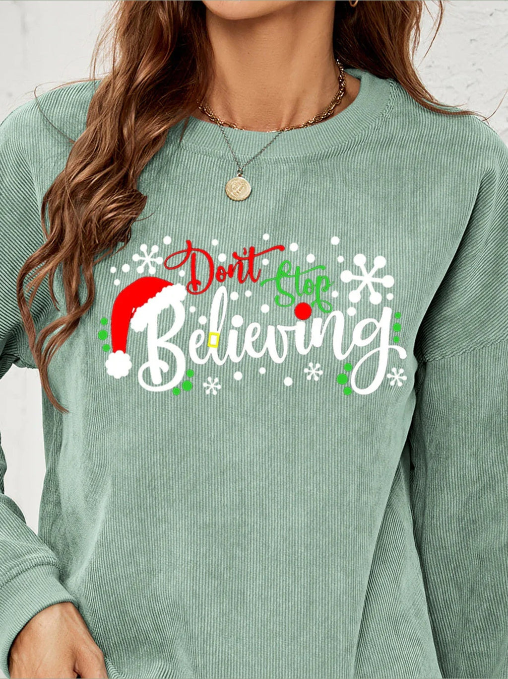 DON'T STOP BELIEVING Graphic Sweatshirt -- 