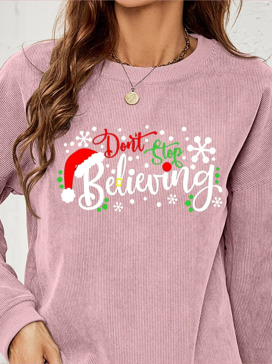 DON'T STOP BELIEVING Graphic Sweatshirt -- 
