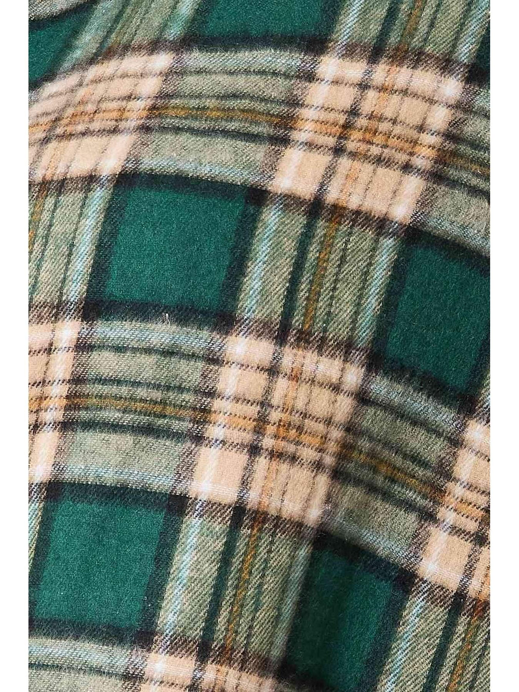 Double Take Plaid Collared Neck Long Sleeve Shirt -- 