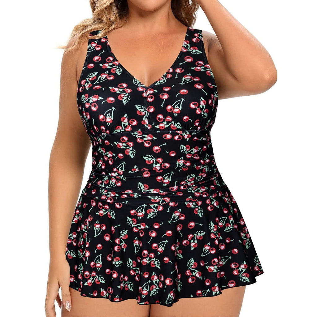Swim Dress One-Piece – Skirted Swimsuit for Women