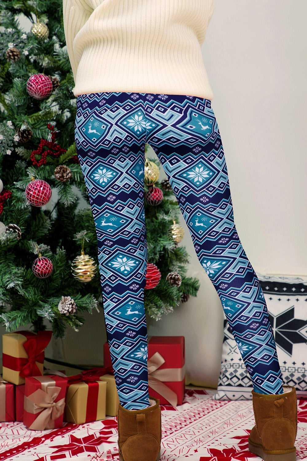 Full Size Geometric Leggings -- 
