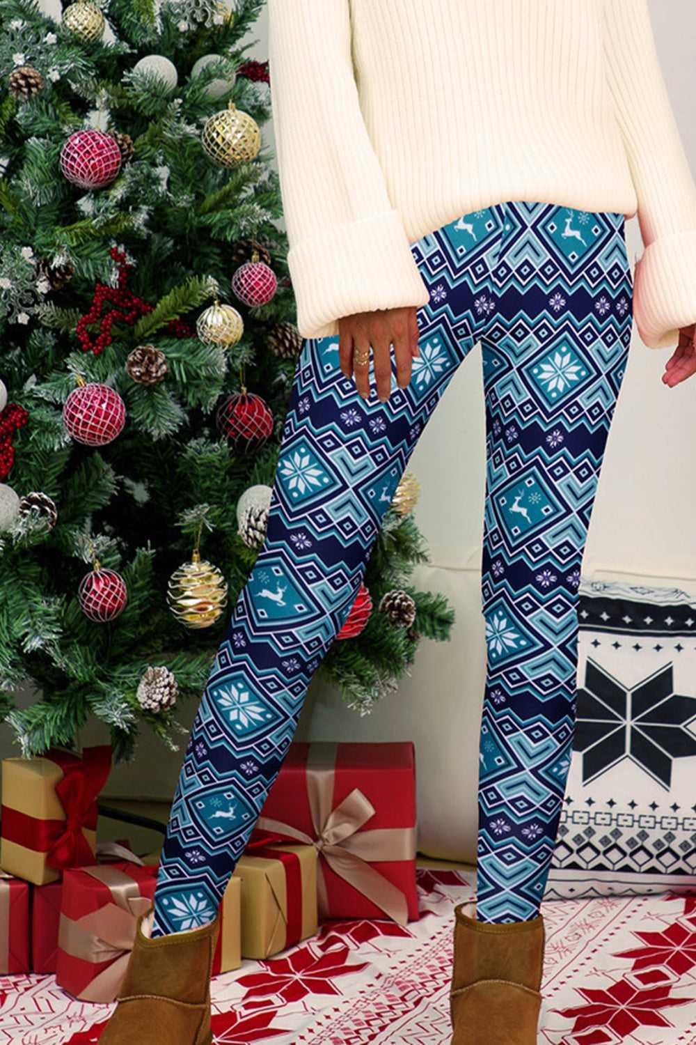 Full Size Geometric Leggings -- 